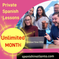 Private Spanish Lessons Online via Zoom-Unlimited Month Package